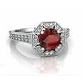 thumbnail image 5 of HeartsAndYou 2ct Natural Garnet Diamond Stylish Inspired Starburst Ring 14k SOLID White Gold, 5 of 9