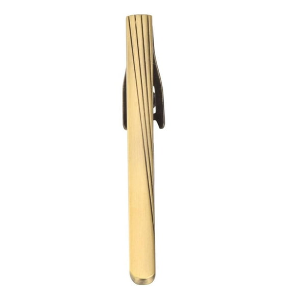 Tachiuwa Luxury Men's Stripe Tie Bar Clip, Tie Tack Pins Tie Clips for Men Fathers' Day Green Bronze