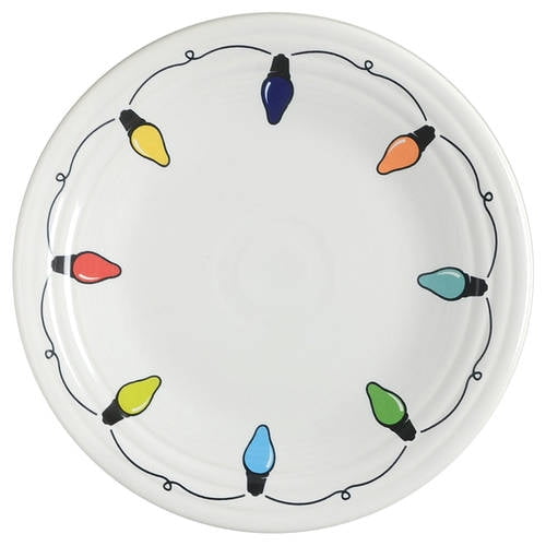 Open Box Homer Laughlin Fiesta Christmas Lights Luncheon Plate 11103264