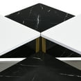 thumbnail image 4 of Christopher Knight Home Set of 4 Mid Century Modern Nesting Coffee Tables, Square Accent Tables, White and Black, 4 of 7