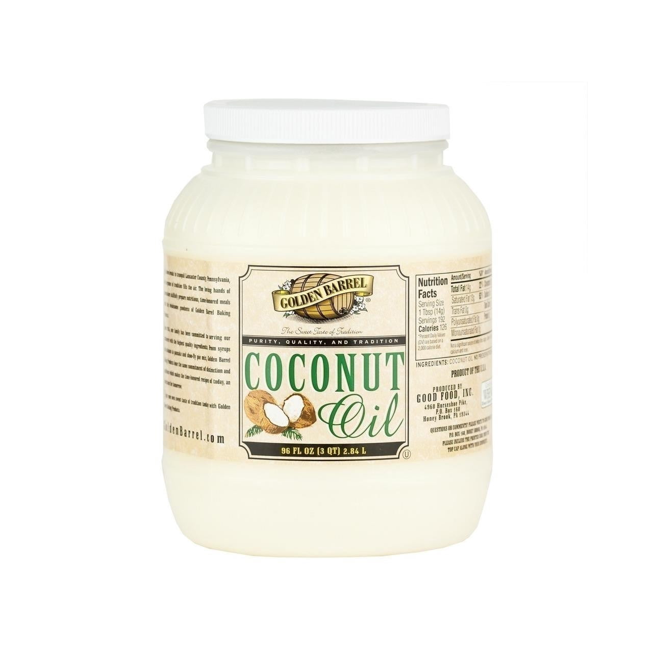 Golden Barrel 96 oz. (6 lb.) Coconut Oil