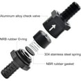 thumbnail image 3 of 1/2" Fuel Check Valve One Way Inline Non Return Diesel Gasoline Black(12mm OD,2PCS), 3 of 7