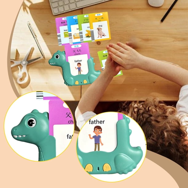 Tarjetas de vocabulario para hablar en japonés e inglés, juguete interactivo de bolsillo para aprender idiomas, ideal para niños en edad preescolar en 255 tarjetas
