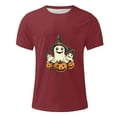 thumbnail image 4 of Ghost Tees for Men Halloween Costumes Pumpkin Fashion Holiday T Shirts Short Sleeve Crewneck Tops Going Out Outfits Funny Pullover Tshirts, S-5XL, 4 of 5