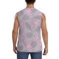 thumbnail image 4 of Bingfone Pink Flamingo Pattern Men's Tank Tops Workout Sleeveless Tee Shirts Running Beach Tanks for Men-X-Large, 4 of 8