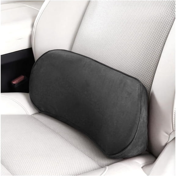 Car Lumbar Support Pillow, Memory Foam Vehicle Seat Lower Back Support Cushion for Back Pain Relief & Sciatica, Comfortable Auto Driver Seat Pad, Universal for Vehicles (Black)