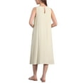 thumbnail image 3 of DARING DIVA Linen Sleeveless Dress M Apricot, 3 of 6