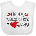thumbnail image 3 of Inktastic Happy Valentines Day Red Hearts and Arrow Boys or Girls Baby Bib, 3 of 4