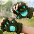 thumbnail image 6 of Fgnfyis Cute Cartoon Gloves for Women Cozy Fingerless Winter Warmth Fashion Accessory Green One Size, 6 of 9