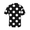 thumbnail image 3 of Kll Men'S Hawaiian Shirt Short Sleeve Button Down Beach Shirts-Black And White Polka Dot, 3 of 8