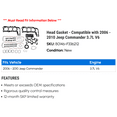 thumbnail image 2 of Head Gasket - Compatible with 2006 - 2010 Jeep Commander 3.7L V6 2007 2008 2009, 2 of 2