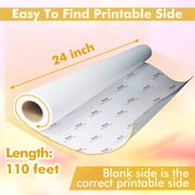 Koala Sublimation Paper Roll 24 x 110 Ft for Inkjet Sublimation Ink Printer Heat Transfer Fast Dry 105gsm , 24x110 Roll Sublimation Paper for Epson