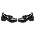 thumbnail image 2 of Zapatos de cuero de invierno para mujer,Zapatos de cuero para mujer Vintage Zapatos de cuero para mujer vintage Zapatos de cuero casuales para mujer Compactos y livianos, 2 of 8