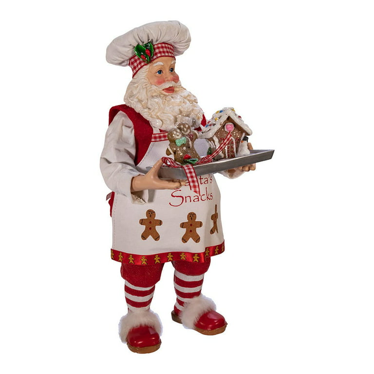 Kurt Adler 11-Inch Fabriché™ Gingerbread Chef Santa - Walmart.com