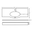 thumbnail image 3 of 49.5-in. W  22-in. D Stone Top In Beige Color For 1 Hole Faucet AI-18334, 3 of 3