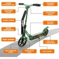 thumbnail image 3 of Open Box Hurtle Renegade Foldable Teen and Adult Commuter Kick Scooter, Camo, 3 of 9