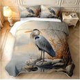 thumbnail image 2 of Erosebridal Boho Heron Bird Bed Spread Queen,Bohemian Animals Queen Coverlet Set,Gray Blue,3 Pieces,1 Quilt and 2 Pillowcases, 2 of 7