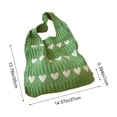 thumbnail image 6 of BZPIZ Knitted Heart-Patterned Tote Bag for Women, Large Beach Bag Shoulder Bag for Work School Beach Travel and Shopping Grocery, Gift for Women Men, 6 of 6