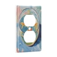 thumbnail image 2 of Yayeee Duplex Wall Plate 1-Gang 4.5"x2.7" Home Receptacle Light Switch Decorative Outlet Cover, Art Goldfish, 2 of 7