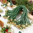 thumbnail image 2 of 25 Pcs 20 Inches Christmas Garland Ties with Bells Decorative Twist Ties Garland Hanger for Banister Stairs Railing Reusable and Flexible Twist for Xmas Holiday Decorations (Gold), 2 of 12