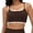 Coffee, variant on Womens Double Layered Sports Bra Top 2 in 1 Adjustable Spaghetti Straps Scoop Neck Wireless Padded Workout Yoga Crop Tank Tops Trendy Color-Block Sleeveless Sportwear Dark Gray L
