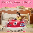 thumbnail image 5 of Kids Bumper Car 12V Ride on Toy for 3-5 Years Old with Pushrod and Dinner Plate, USB, Music, Rocking Horse Mode, Anti-Collision Bumper Car Ride on, Red, 5 of 10