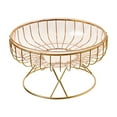 thumbnail image 1 of LED Light Bulbs Fruit Bowl Pedestal Bowl Decorated Fruit Tray For Kitchen Counter And Dining Table Footed Bowls For Tea Parties Bread And Salad Bowl With Golden, 1 of 8
