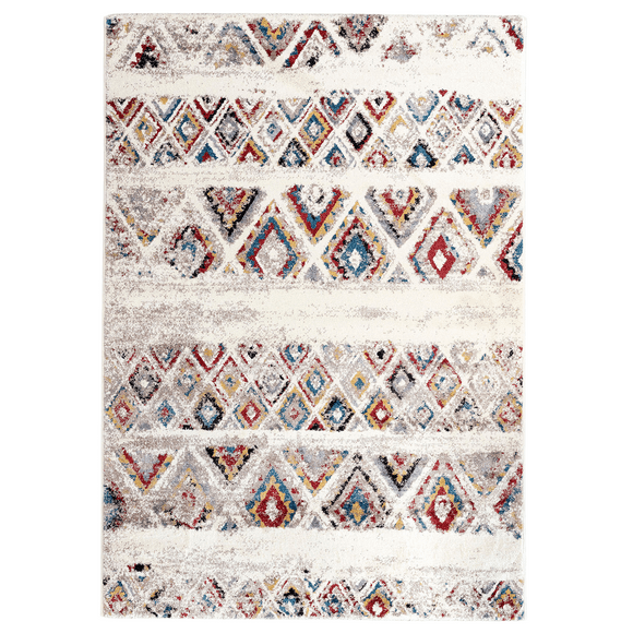 Erbanica 8'x10' Luxueux Tapis d'Intérieur Multicolore en Détresse Diamond