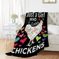 thumbnail image 3 of Just A Girl Who Loves Chickens Blanket Lightweight Flannel Fleece Cartoon Cute Animal Throw Blankets Cozy Plush Microfiber All-Season Blanket for Bed/Couch/Sofa - Toddler 50x40 Inch S, 3 of 6