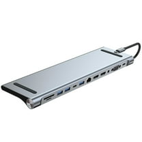 12 in 1 Laptop Docking Station Type-C HUB 4K USB 3.0 VGA PD SD /TF