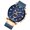 Blue Watch Only, variant on Men's 3ATM Waterproof Chronograph Quartz Watch with Gift Box, Black Band and Silver Case