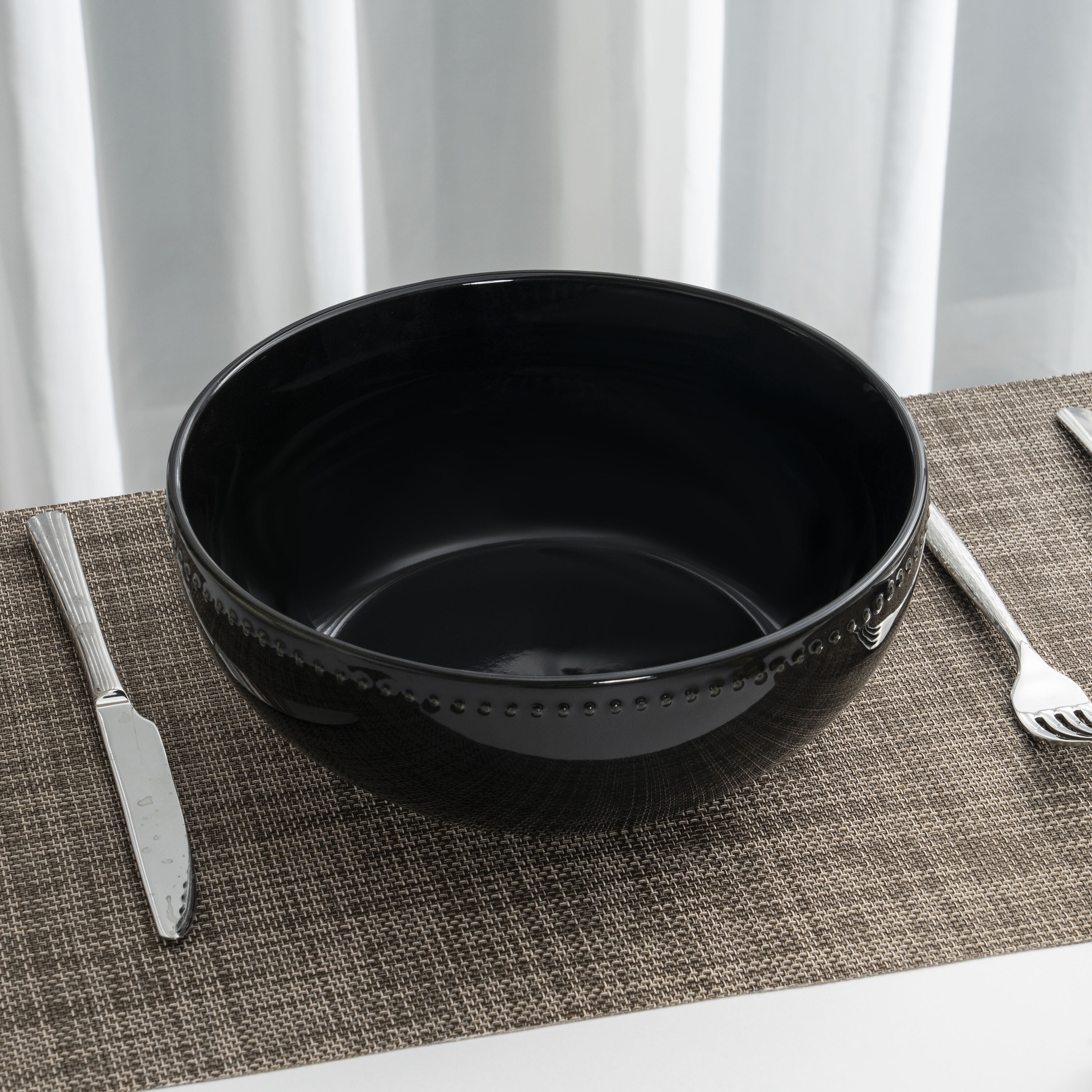 Bol de service Mainstays Brynn Noir 9 pouces