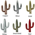 thumbnail image 7 of Urbalabs Cast Iron Cactus Hooks for Wall Double Cactus Coat Key Hanger Southwestern Western Wall Home Rustic Cactus Decor, Cactus Coat Rack, Bags, Towels and More Metallic Silver 3 Pack (Silver), 7 of 7