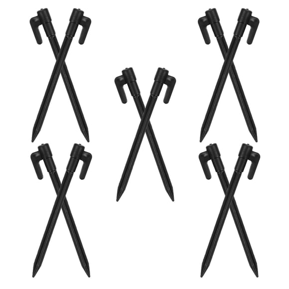 DEEPCRAFF 10Pcs Windproof Plastic Stakes for Ground Anchors and Picnics