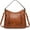 Brown, variant on CoCopeanut Fashion Shoulder Bag for Women Faux Leather Crossbody Bag Tassel Zipper Handbag Large Capacity Satchel Retro Purse