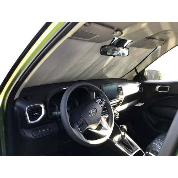HeatShield, The Original Windshield Sun Shade, Custom-Fit for Hyundai Venue Sedan 2020, 2021, Silver Series