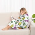 thumbnail image 4 of White Cactus Dino Eggs Dinosaurs Pattern Blanket Hoodies for Kids 6-13YR Oversize Wearable Blanket Hoodies for Boys Girls Teens, 4 of 7
