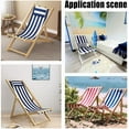 thumbnail image 5 of Tela de repuesto para silla de playa tipo cabestrillo, color blanco y azul oscuro. Lona de repuesto para silla de playa tipo cabestrillo con almohada. Fundas para sillas de playa tipo cabestrillo., 5 of 5