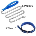 thumbnail image 4 of Chain Link Dog Leash Anti Chew Strong Anti Bite Dog Leash Comfortable Soft Padded Handle for Medium Large Dogs, 4 of 5