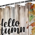 thumbnail image 3 of Hello Autumn Pumpkin Sunflower Shower Curtain,Reusable Bath Curtain with Hooks Retro Polyester Fabric Bathroom Curtains for Thanksgiving Day Fall Party Home Decor, 3 of 5
