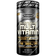 MuscleTech Essential Series Platinum Multi Vitamin for Men and Women with Amino Acids, Advanced Amino Acid, Energy and Muscle Support, 90 Capsules