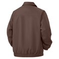 thumbnail image 5 of IROINNID Men's Faux Leather Bomber Jacket Full Zip Turndown Collar Relaxed Fit Casual Vintage Streetwear Outerwear Lightweight Spring Fall Coat Top, 5 of 9