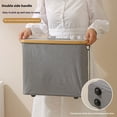 thumbnail image 2 of Injueey Almacene 12 rollos de pañuelos con facilidad en una cesta de almacenamiento de gran capacidad, cesta para la ropa sucia Almacenamiento y organización del hogar gris, 2 of 6