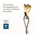 thumbnail image 3 of Picture Hang Solutions Brass Picture Hook with Nails 50-lb Capacity 100 Pieces per Pack, 3 of 4