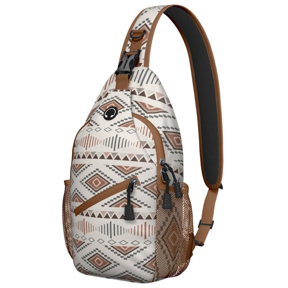 Tribal Patterns Sling Bag Spacious Crossbody Bag for Outdoor Adventures Artistic & Versatile
