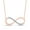 Rose Gold Vermeil Plated, variant on Infinity Diamond Necklace for Women | 925 Sterling Silver Necklace with 1/20 Ct Natural Diamond