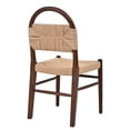 thumbnail image 5 of Euroco Woven Dining Chairs Set of 2, Mid Century Modern Kitchen Accent Chairs with Wood Legs, Armless Side Chair for Home Bar/Restaurant/Dining Room,Walnut, 5 of 8