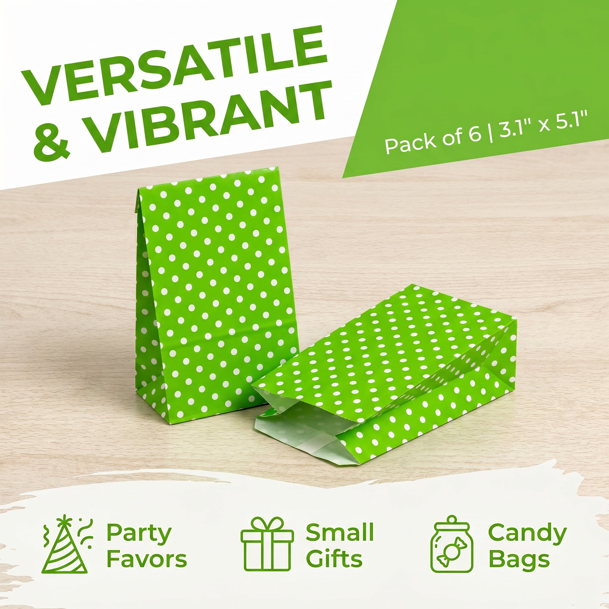 Unique Bargains 6Pcs Elegant Mini Gift Bags for Everyday Use Green 3.1" x 5.1"