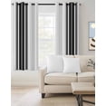 thumbnail image 2 of Black Striped Blackout Curtains 39 Inches Long for Bedroom,Modern White Striped Abstract Art Aesthetics Thermal Insulated Room Darkening Black Out Window Curtain Panels Grommet Drapes for Living Room, 2 of 8