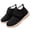 Black, variant on Men and Women Winter House Shoes Extra Wide Warm Non Slip Slippers Thick Sole Indoor Outdoor Snow Boots (Black, 6.5)